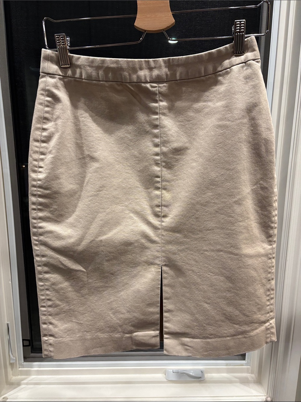 Banana Republic Beige Pencil Skirt with Front Slit